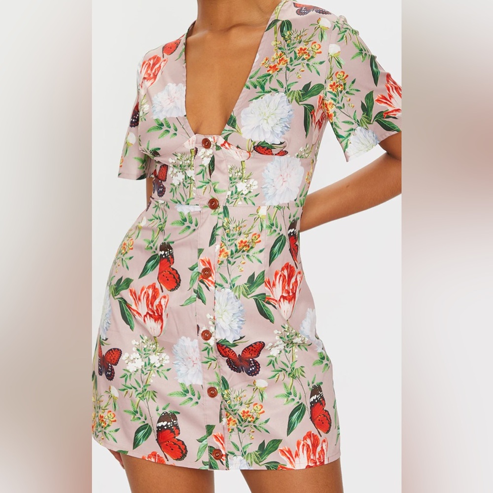 Floral Print Bodycon Dress